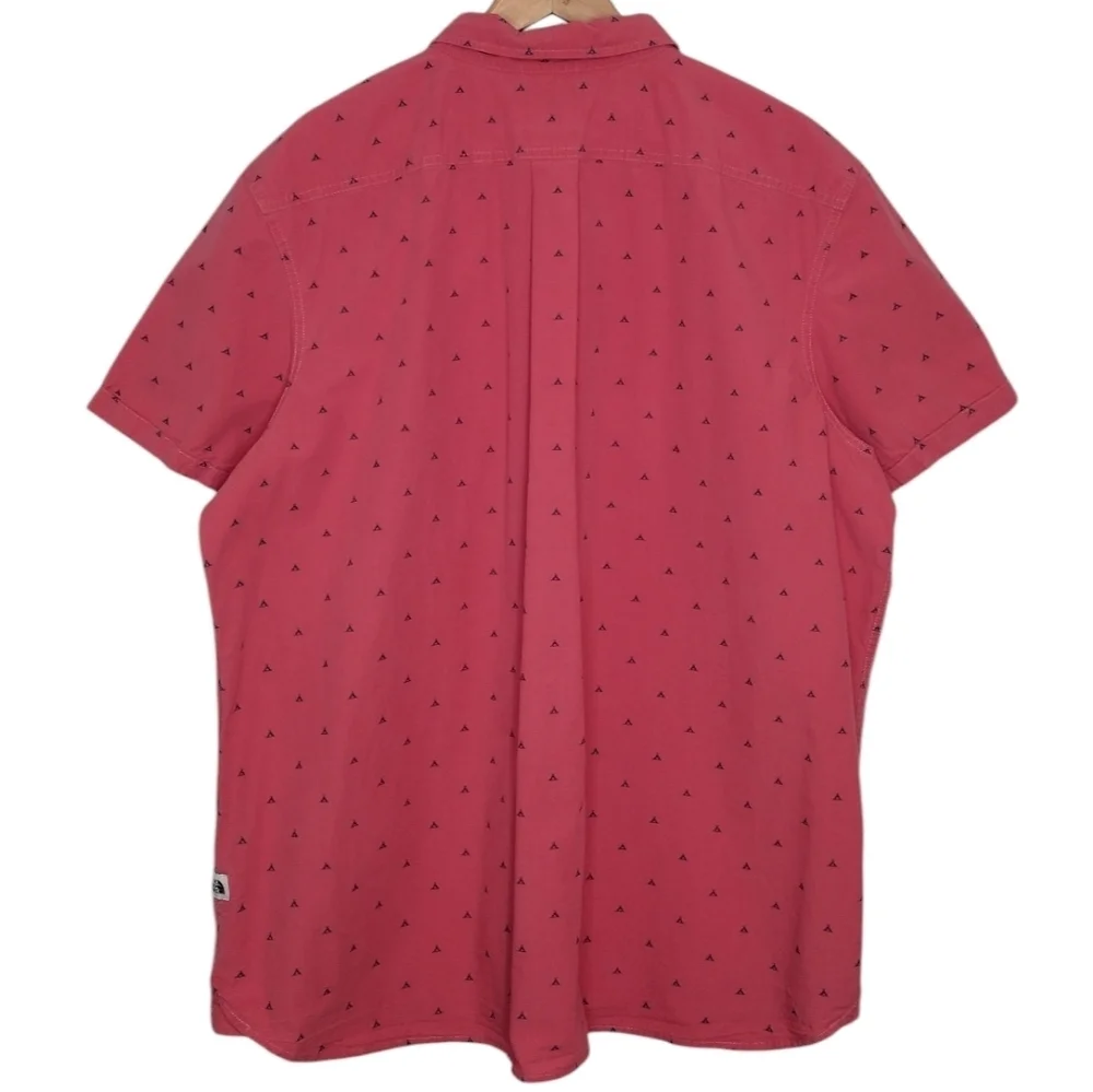 The North Face Cotton Raspberry Teepee Print Casual Button Down Shirt Sz XXL - Picture 2 of 14